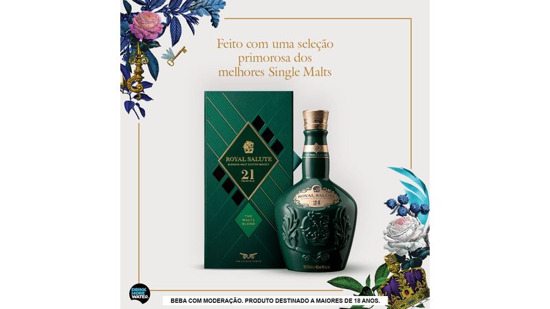 Whisky Royal Salute 21 anos The Malts Blend Escocês - 700 ml - Bar